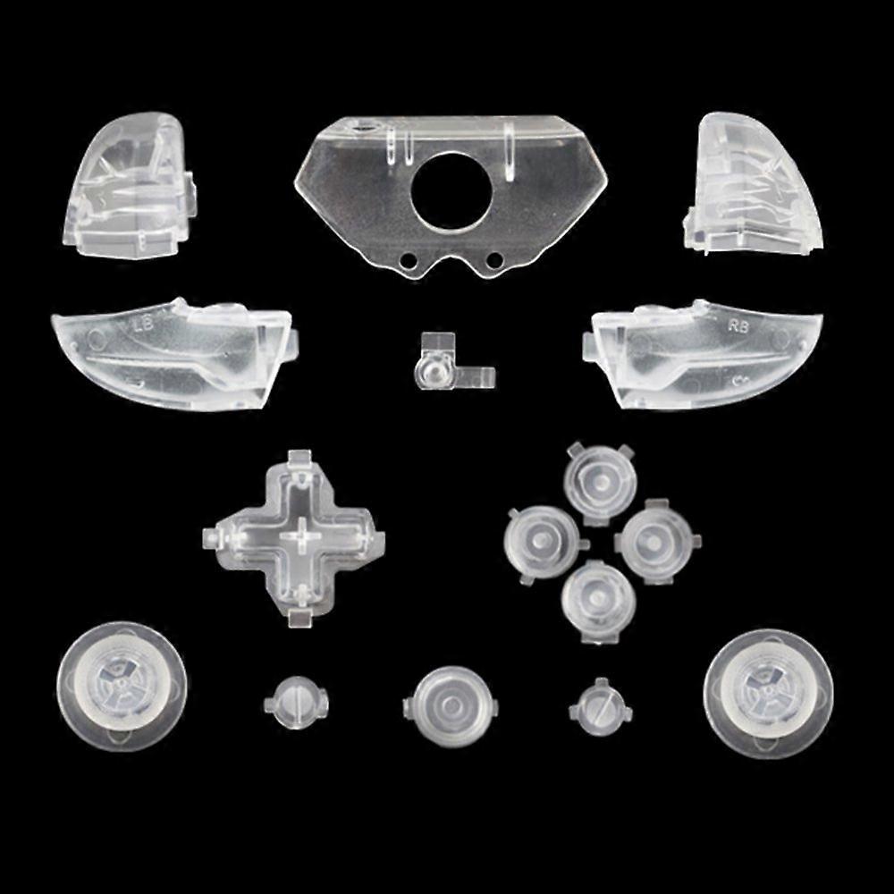 Clear Replacement Buttons Kit with Tools, LB RB LT RT DPad  Parts for Xbox One Controller