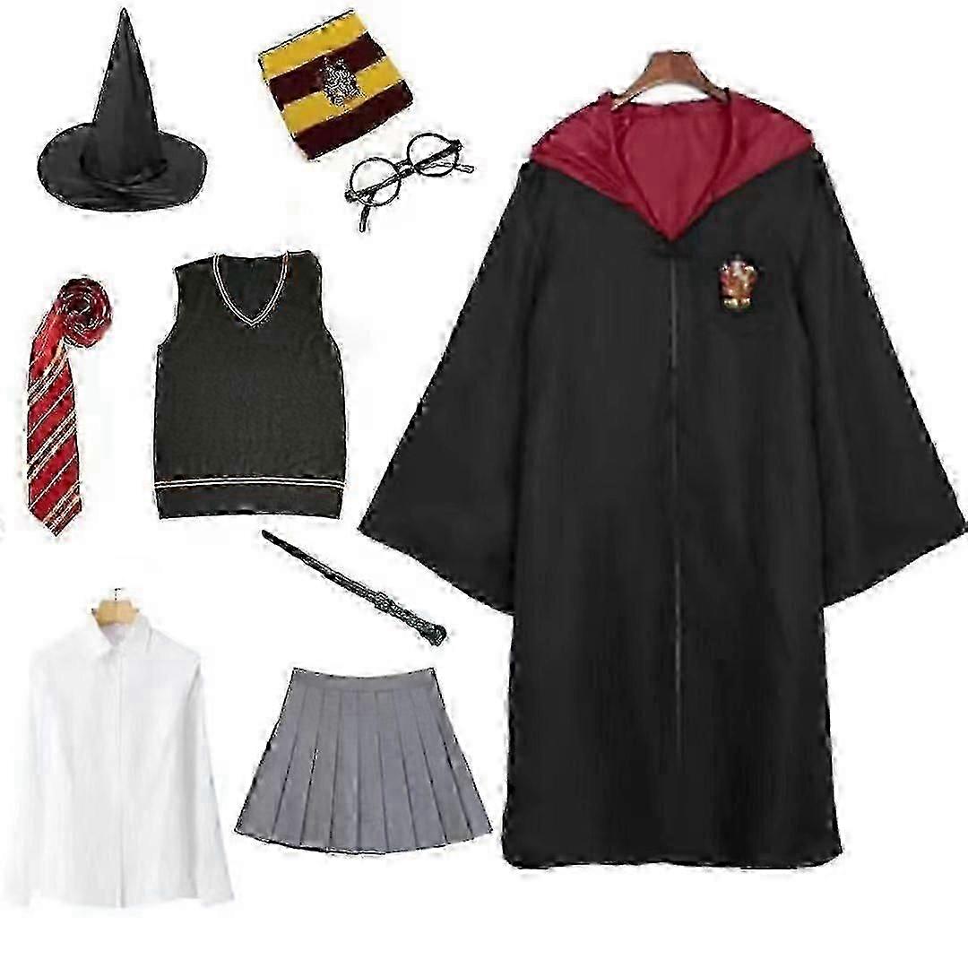 Costume d'Hermione Granger Gryffondor, uniforme enfant/adulte, Harry Potter, même costume de cosplay pour spectacle, Hogg Oates College, Halloween - XN