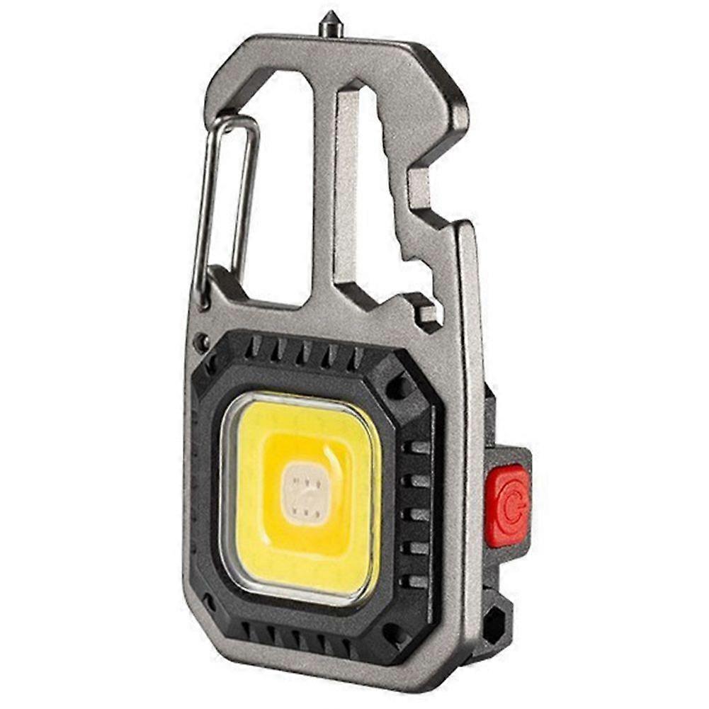 Mini Flashlight Keychain Light, 500 Lumens Bright Rechargeable Multi-Tool Work Light with Bottle Opener