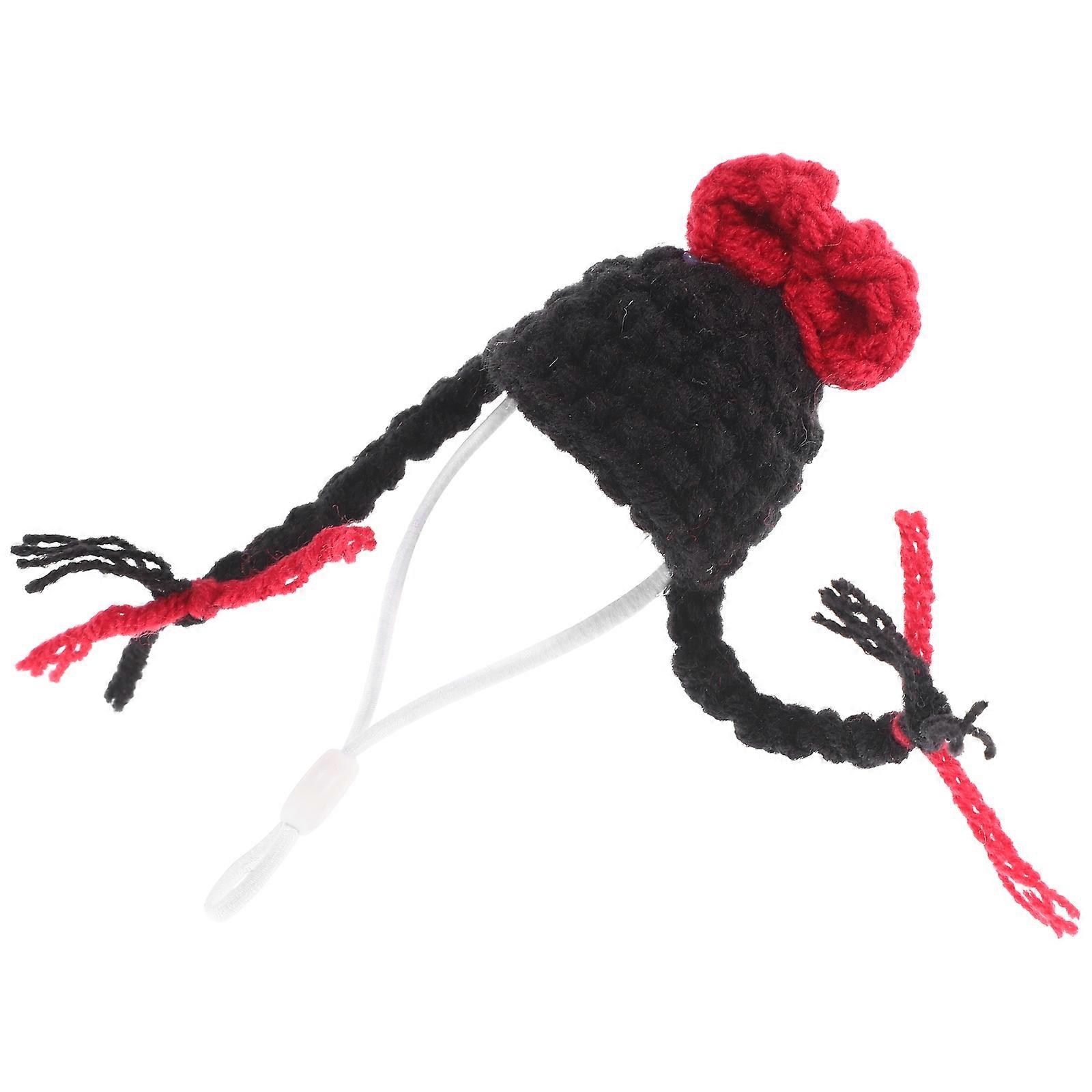 Mini Knit Hat Hand Knitted Small Pet Birthday Parties Multi Wool Material Decorative 1Pack