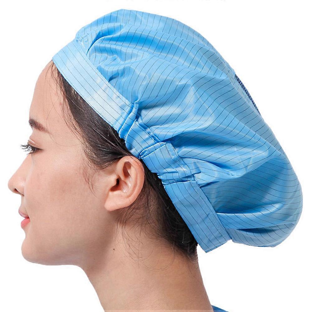 Anti-Static Chef Hat for Protection Use 4Pcs Blue Breathable Workshop Cap