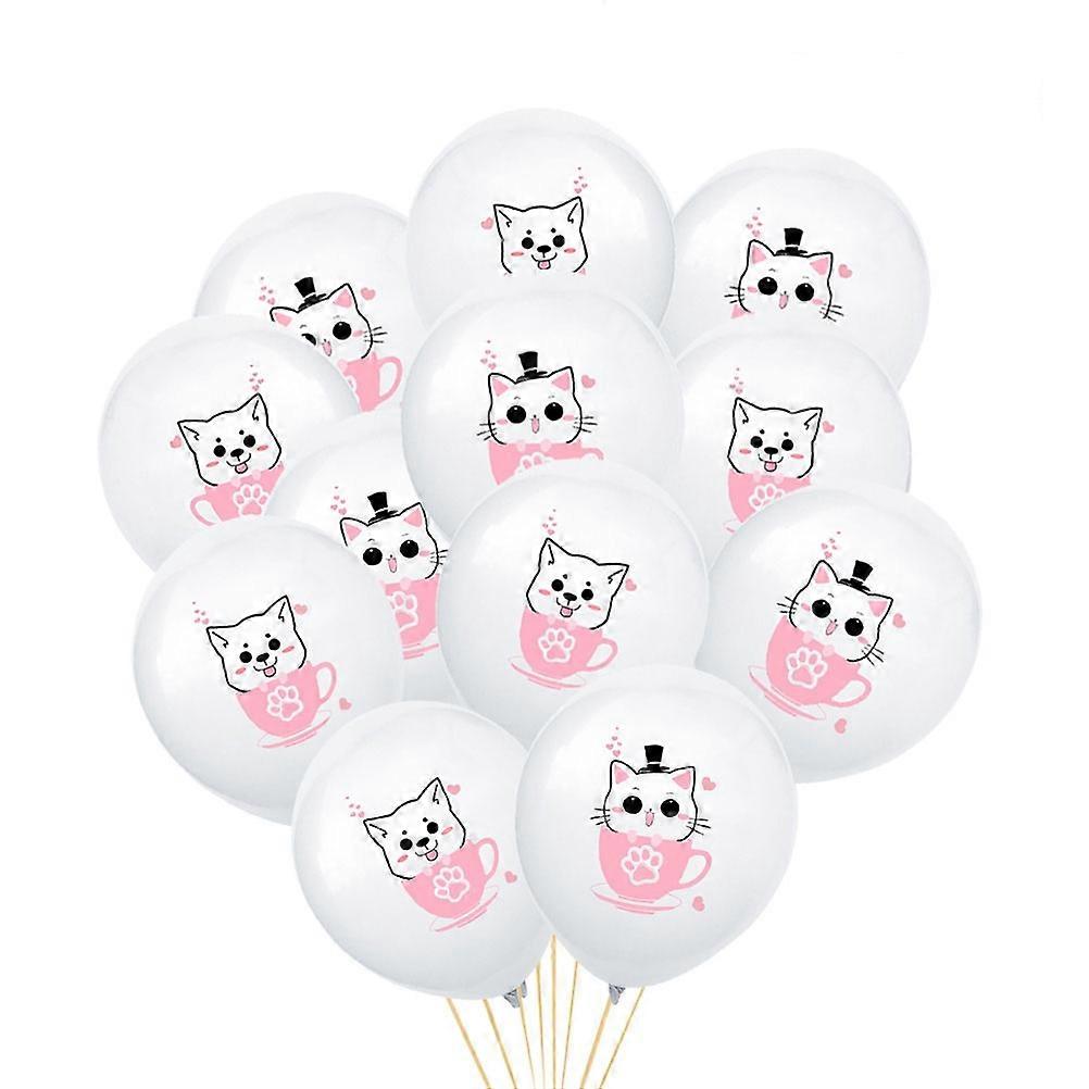 Latex Balloon Teacup Cat Balloon for Decorating 20Pcs Assorted Balloons