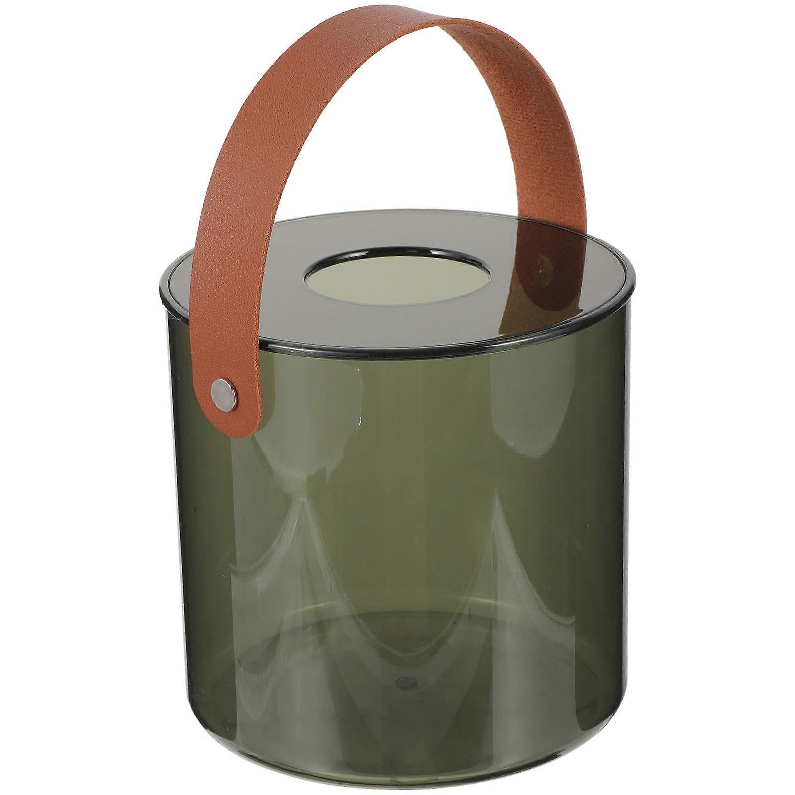Olive Green Round Tissue Holder for Napkin Storage
