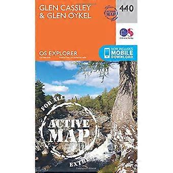 OS Explorer mappa attivo (440) Glen Cassley e Glen Oykel (OS Explorer mappa attiva)