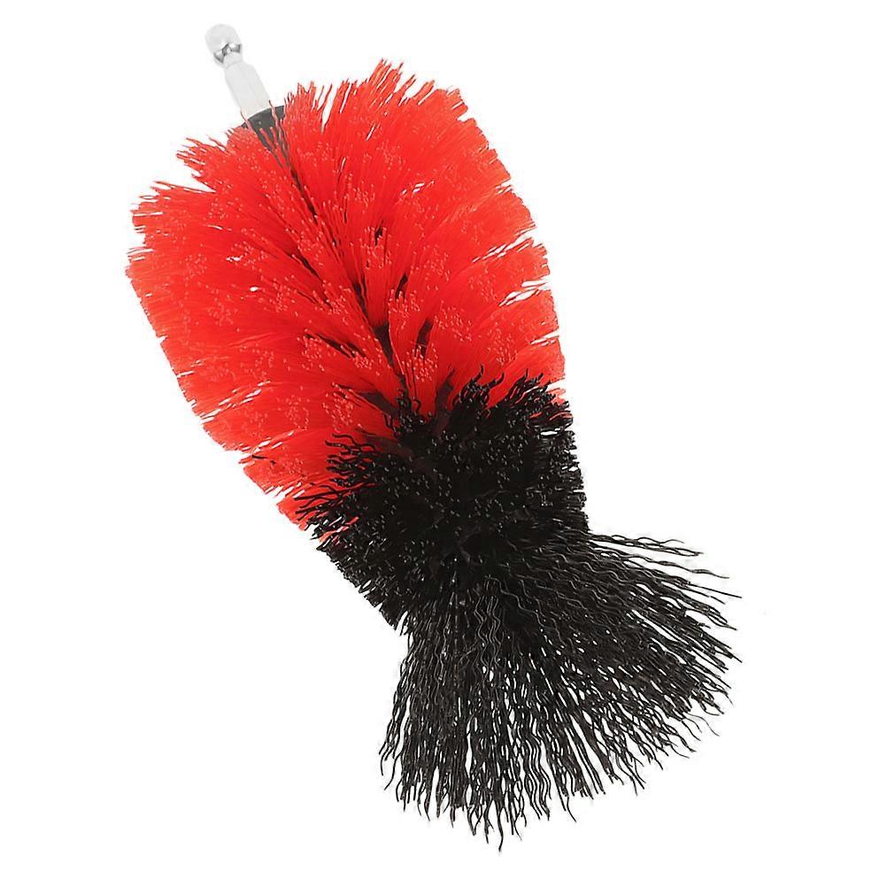 Durable Drill Brush Attachment for Cleaning and Polishing Red