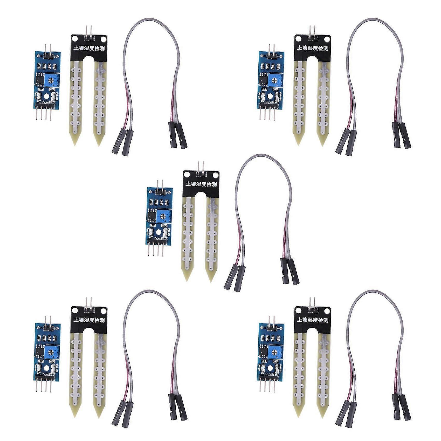 5pcs Soil Moisture Hygrometer Module For Moisture Wire Water Sensor Detection Te215
