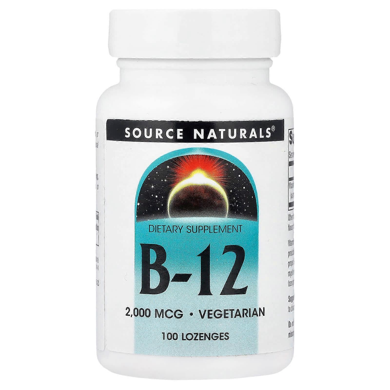 Source Naturals, B-12, 2,000 mcg, 100 Lozenges