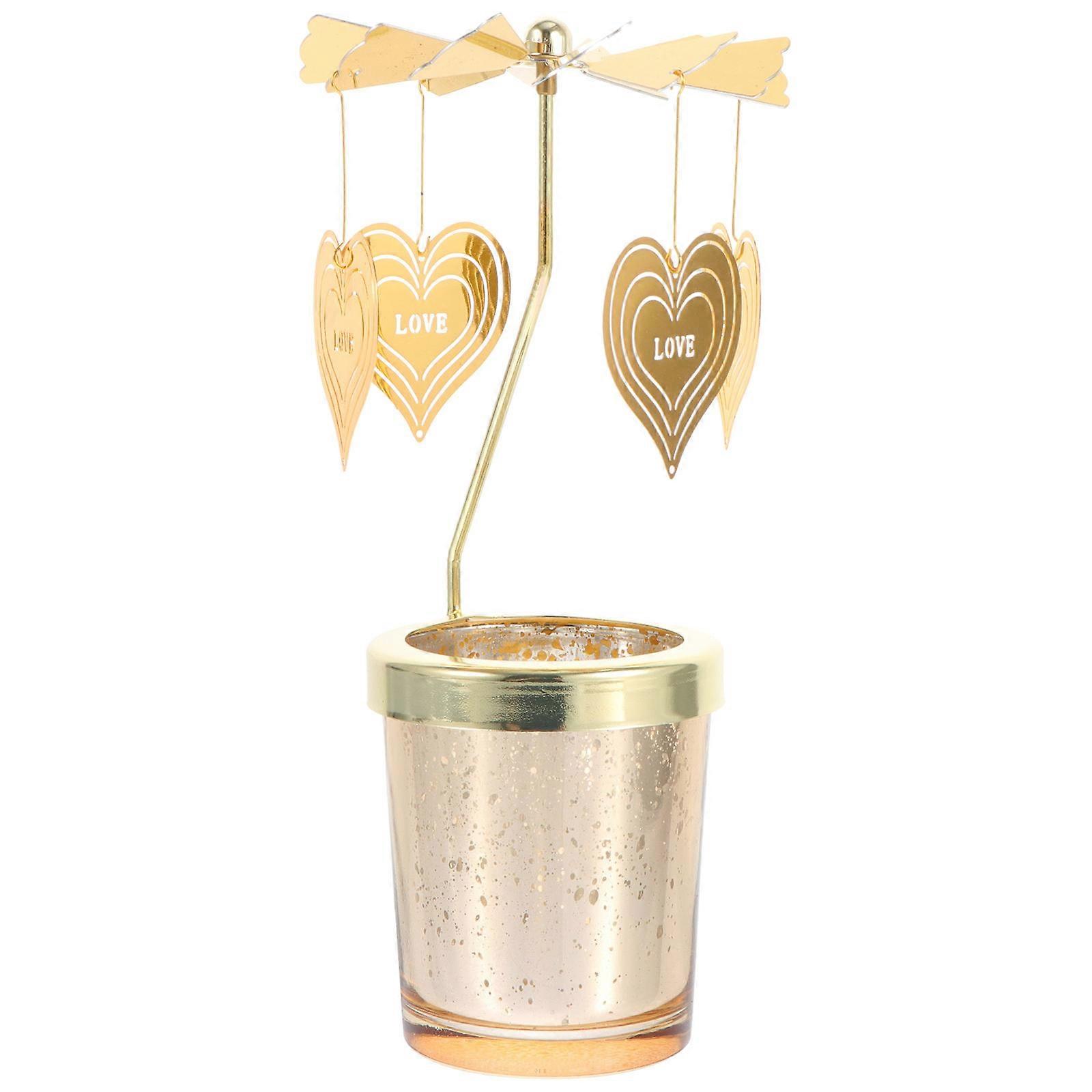 Romantic Candleholder for Dining Table Decoration Rotating Candlestick