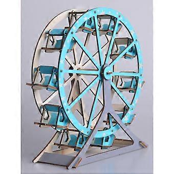 Educational Puzzles 3D Wooden Ferris Wheel Jigsaw Puzzle Toy for Kids Playing
