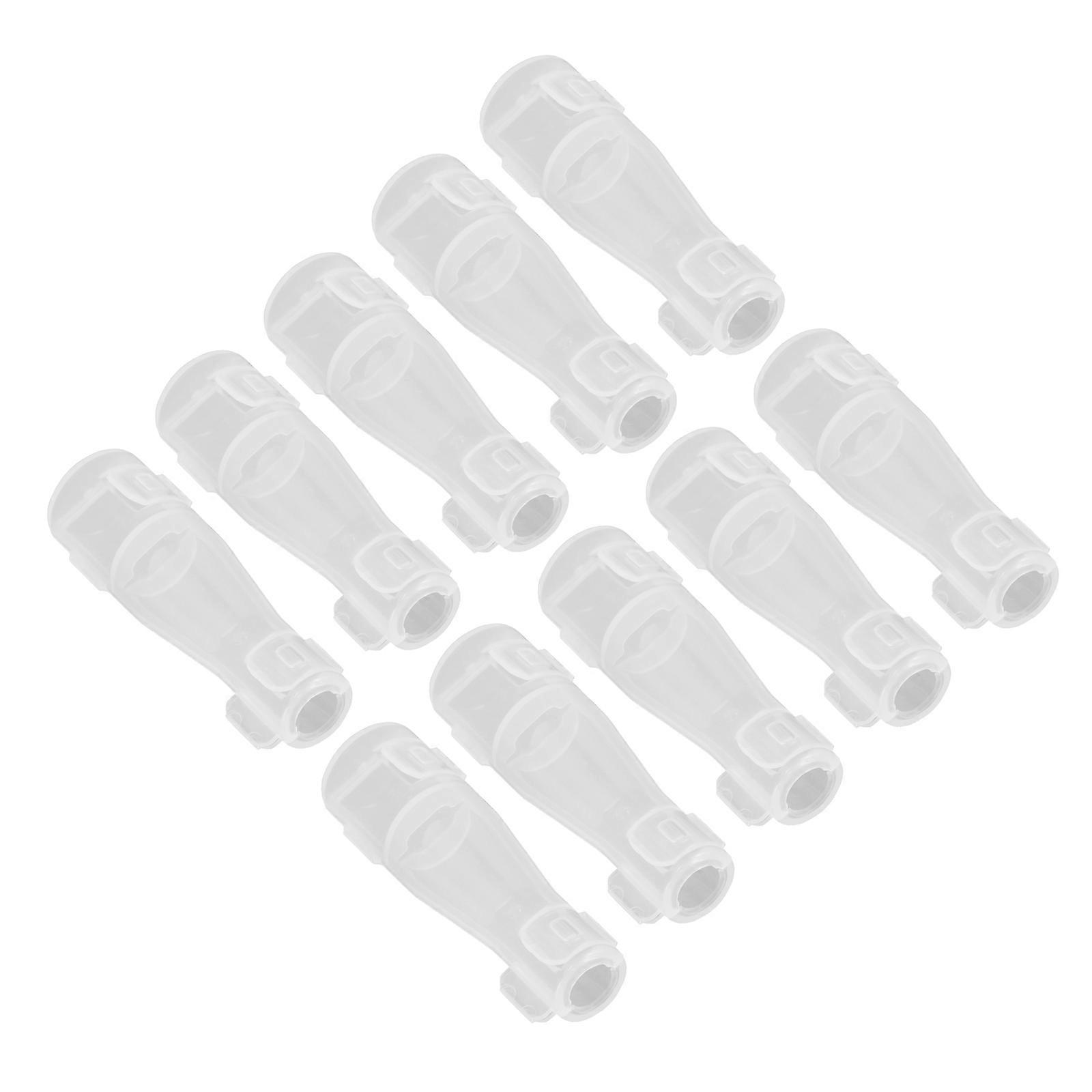Makeup Brush Protector Transparent Plastic Round Cover 30Pcs Set