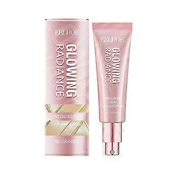 Glowing Radiance Foundation, Liquid Foundation, Waterproof Dewy Foundation with Slight Shimmer, Illuminator Highlighter, Enhance Skin Natural Glow