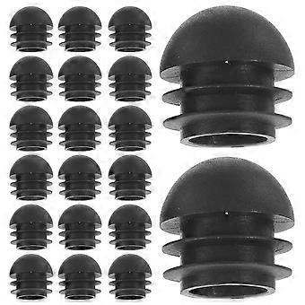 25pcs rond en plastique bouchon insert pour tuyau de tube de 22mm accessoires Chauffage industriel Bouchon en plastique Capuchon d’extrémité pour la construction industrielle à la maison