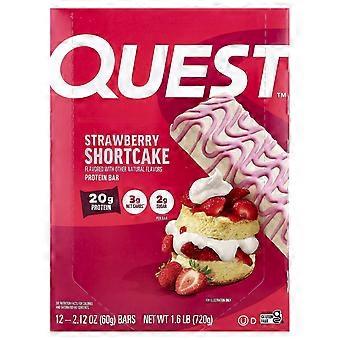 Quest Nutrition, proteiinipatukka, mansikkakakku, 12 patukkaa, 60 g/kpl