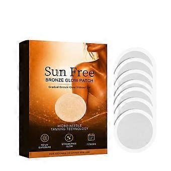 SunFree Bronze Glow -rusketuslaastarit, mikroneulaiset itseruskettavat tarrat, StreakFree-asteittain ruskettavat laastarit tasaisen luonnollisen pronssisen ihonsävyn saavuttamiseksi, 7/pakkaus