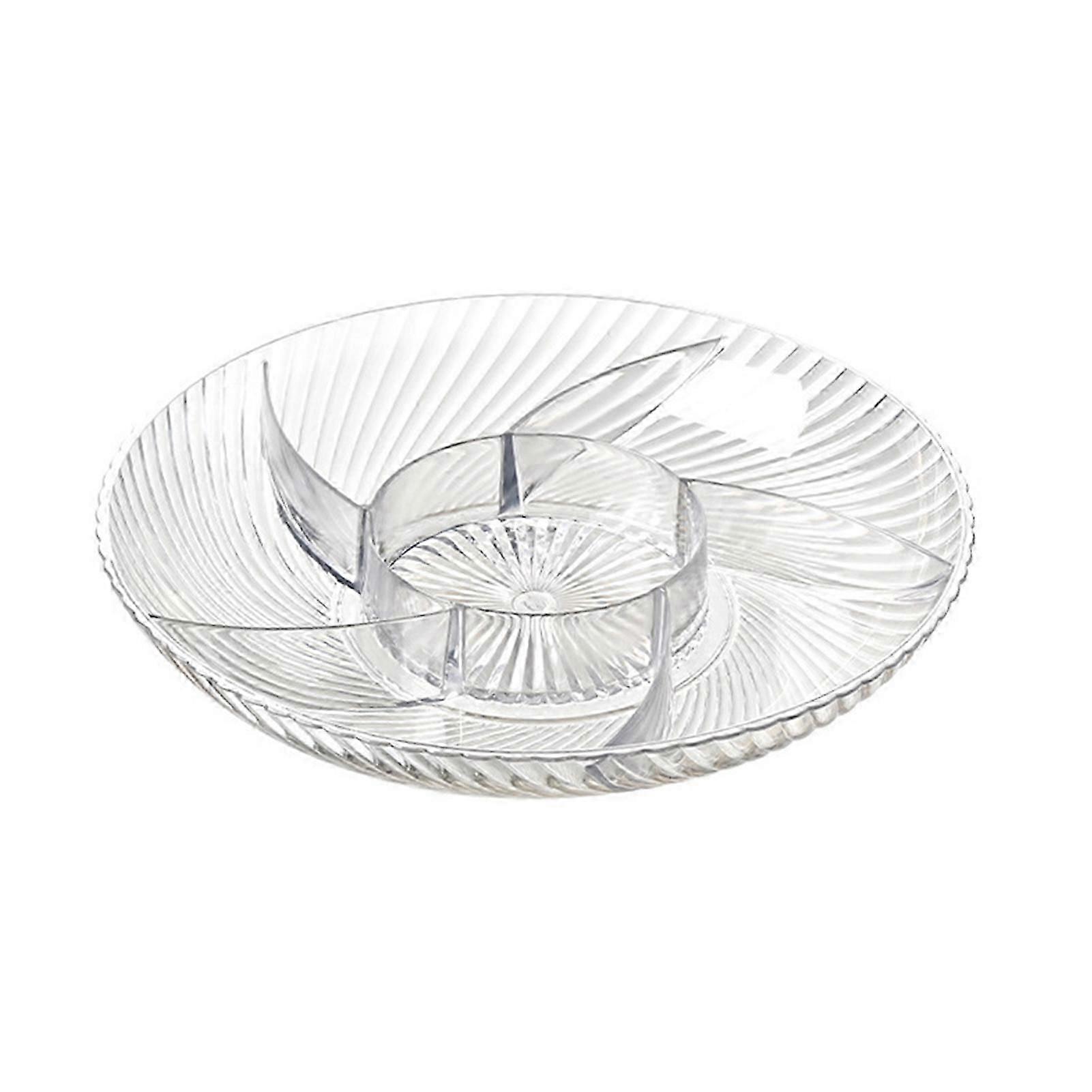 Six-compartment fruit tray, separate snack tray, transparent