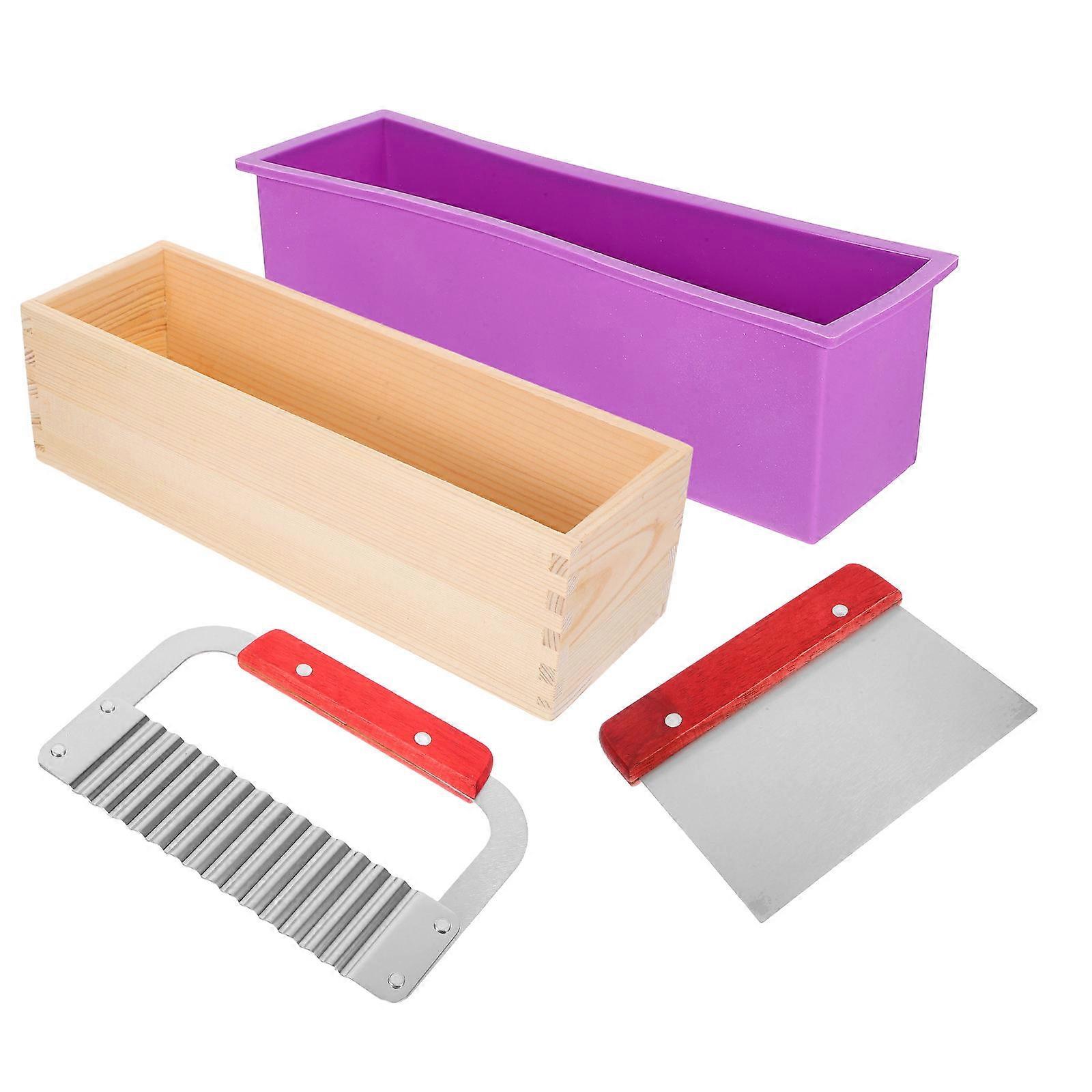 1 Set Creative Silicone Soap Molds Kit Flexible Rectangular Soap Loaf Mold