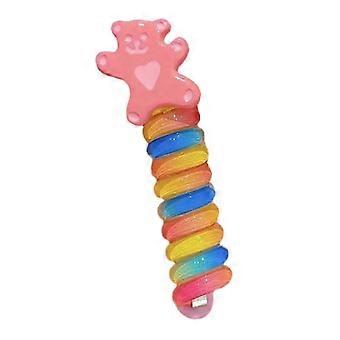 Spiral Phone Cord Hair Ties, Reusable DIY Hair Styling Scrunchies for Women and Girls - Plastic Resin Hair Bands (Pack of 1)