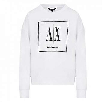 Armani Exchange Damen-Sweatshirt mit rechteckigem Logo