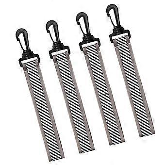 4pc Portable Quick Release Strap Safety Keychain Reflective Pendant For Outdoor Activity Night Visibility ABS Materiala