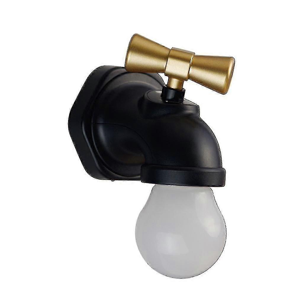 Faucet 2.5w Usb Rechargeable Bedside Table Lamp, Black