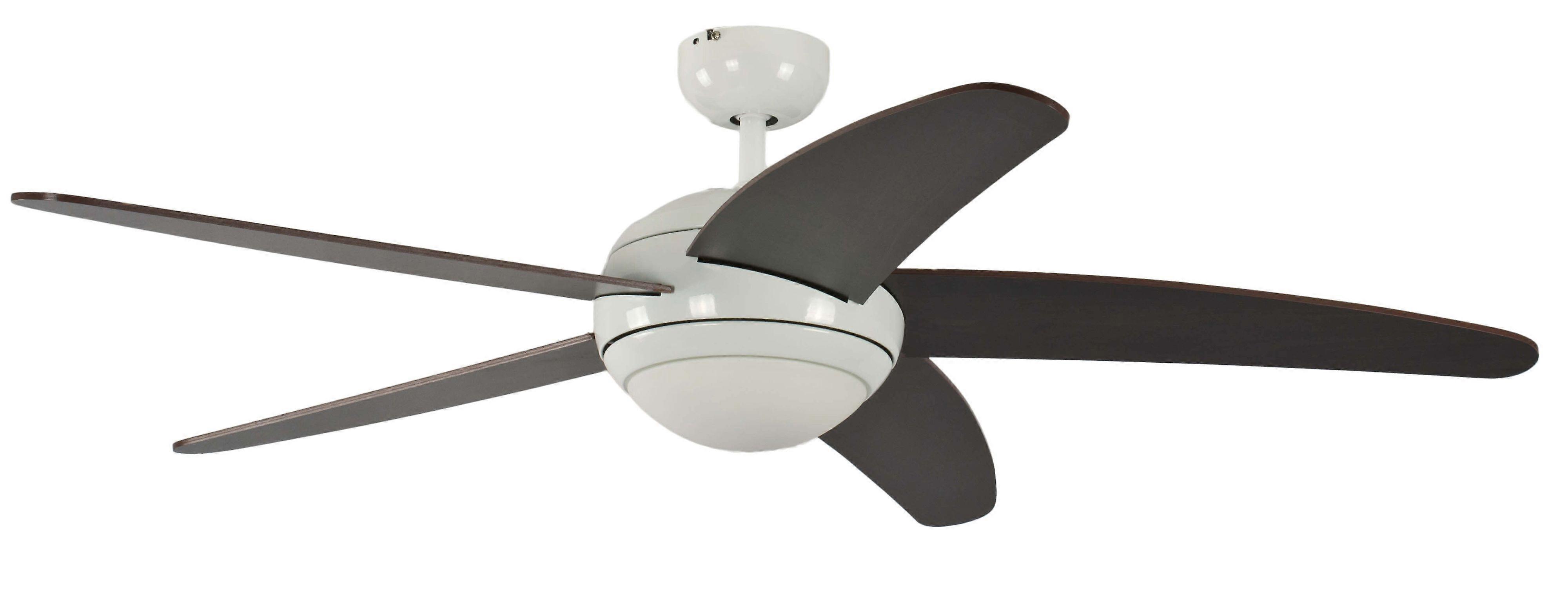 Ceiling fan Melton White / Wenge with light