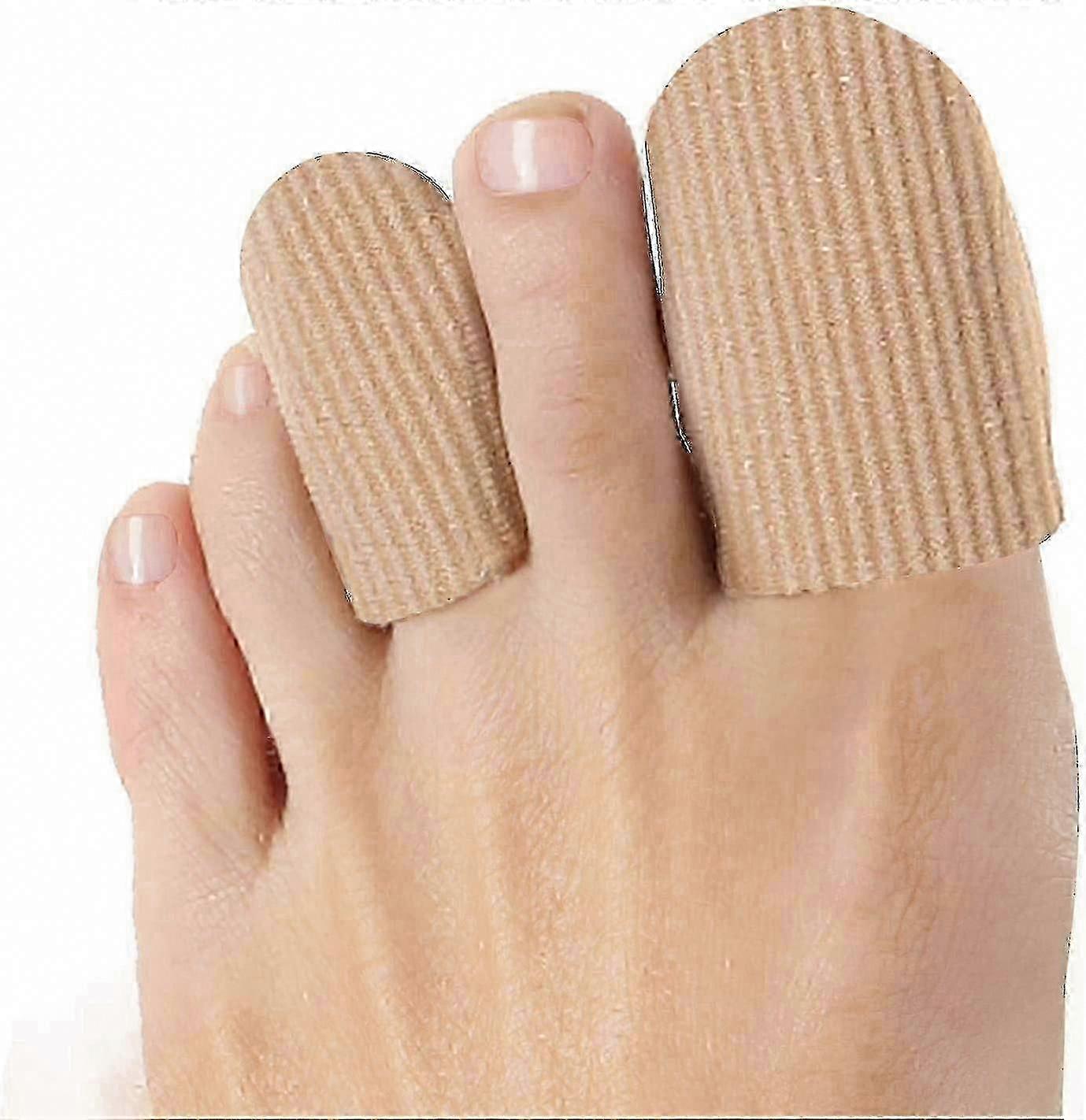 10-Pack Fabric Toe Sleeves with Gel Padding compatible with Closed-Toe Surface Protection