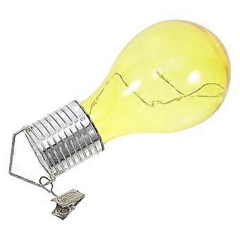 Ampoule solaire LED étanche à suspendre pour jardin extérieur, jaune