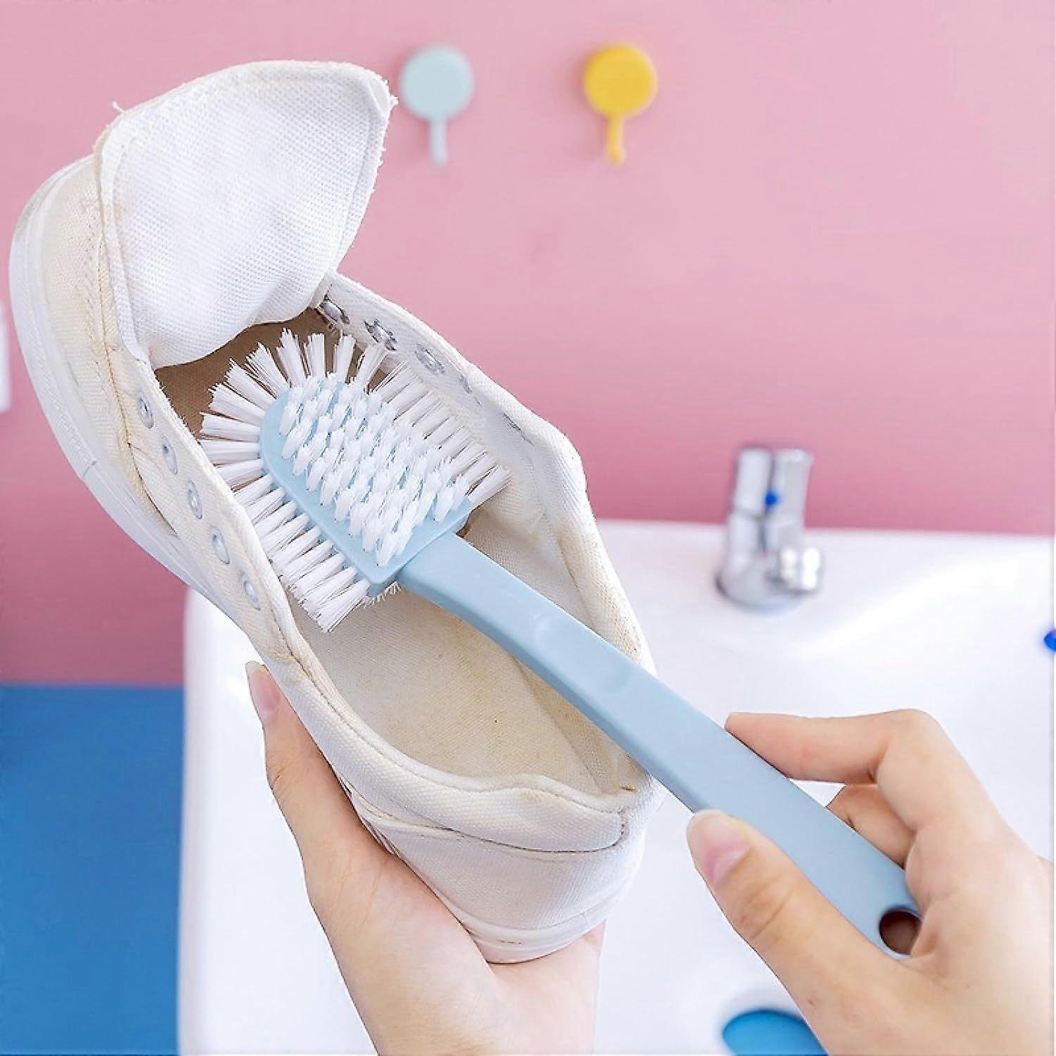 Multi-Functional Five-Sided Shoe Washing Brush, Double-Sided Ring