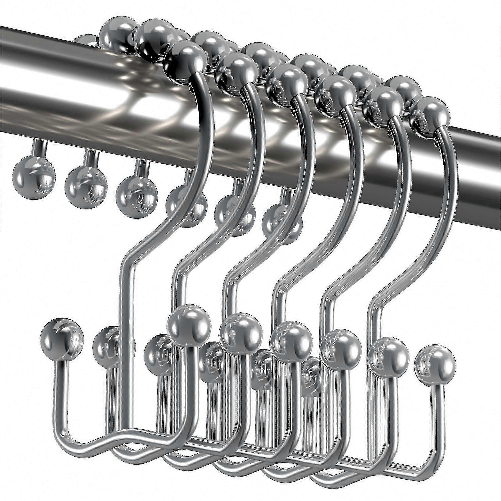 12-Piece Rustproof Metal Shower Hook Set