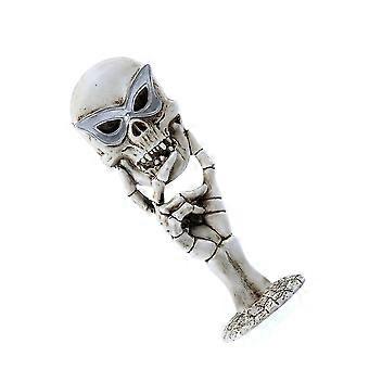 Halloween-Totenkopf-Schminkspiegel für den Heimgebrauch, 1 Stück, weißer Harz-Tischspiegel
