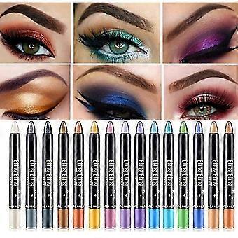 15 Colors Eyeshadow Stick Waterproof Eye Shadow Pencil Shimmer Glitter Eyeshadow Crayon Long Lasting Eyeshadow Stick Sets