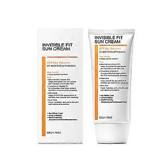Invisible Fit Solcreme SPF50+ PA++++ UV-A/B Dobbelt Beskyttelse Fugtgivende Solcreme til Alle Hudtyper