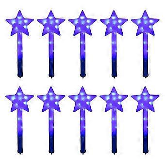 Led Blinkande Magic Wands Handhållen Flash Färgrik Stick Leksak Födelsedagspresent Glödande Leksak Fest Firande Leveranser 10st Gul