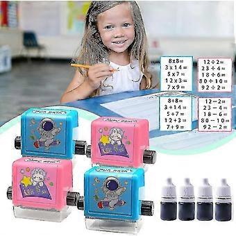 Sellos digitales de enseñanza para suma, resta, multiplicación