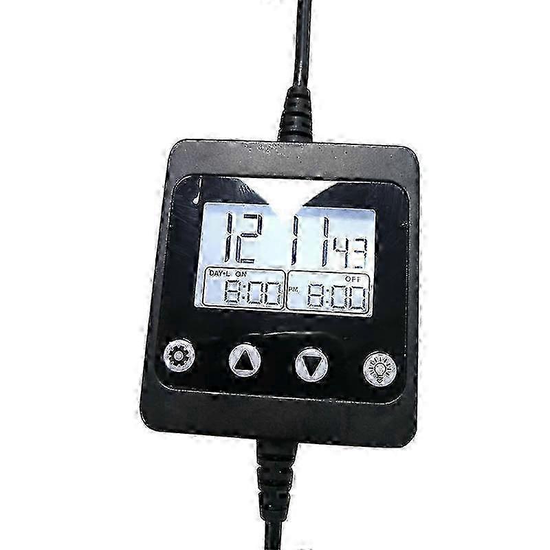 Smart LED Aquarium Light Controller with LCD Display - Dimmable & Programmable for Fish Tanks