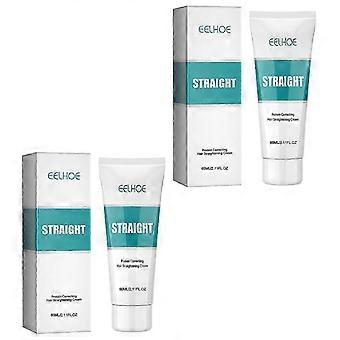 Professional Hair Straightener Cream - Anti-Frizz, Smoothing, Permanent Results, Safe for Home Salon & Travel Use for All Hair Types_hez1