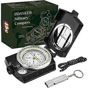 Boussole modèle 2026, boussole de randonnée avec sifflet de survie, boussole lumineuse, cadeau idéal pour les enfants, adaptée à la survie en extérieur, au camping et à la randonnée.