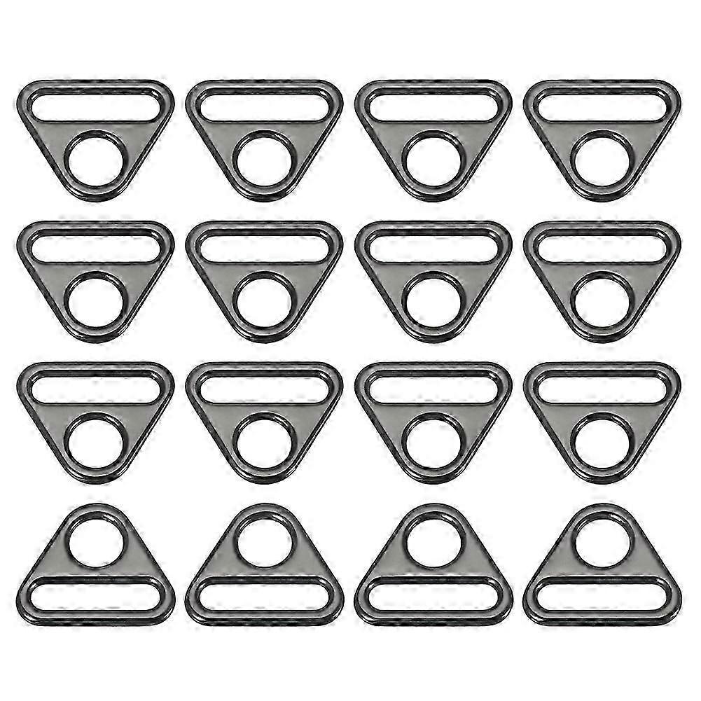 Triangle Buckle Adjuster, Triangular D Ring Adjustment with Rod Swivel Clamp compatible with Webbing School Bag Strap Webbing A