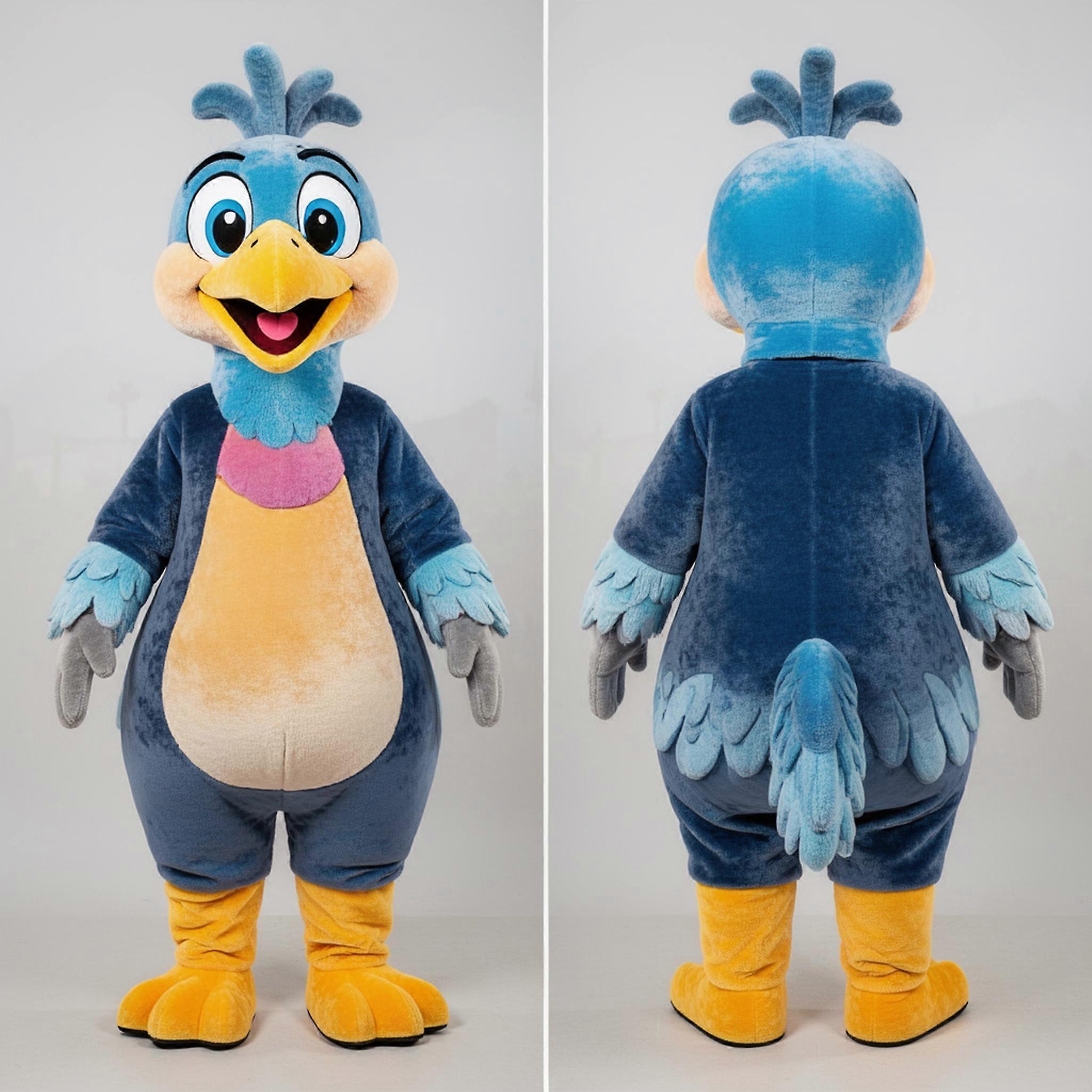 MASTICOT Brown Rounded Emu Mascot
