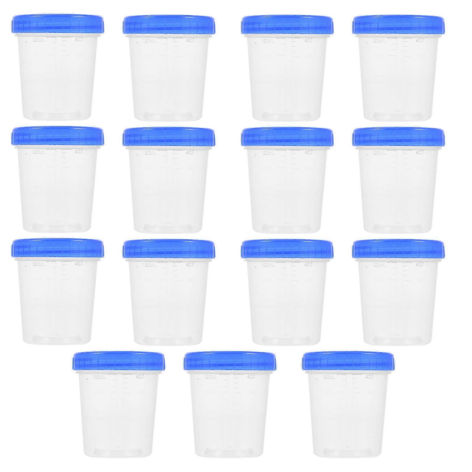Graduated Measuring Cup Specimen Container for Storage Use 15Pcs Sampling Cups