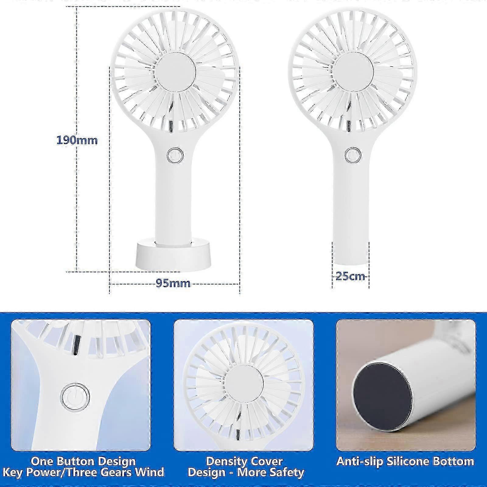 Portable Electric Handheld Fan (white)