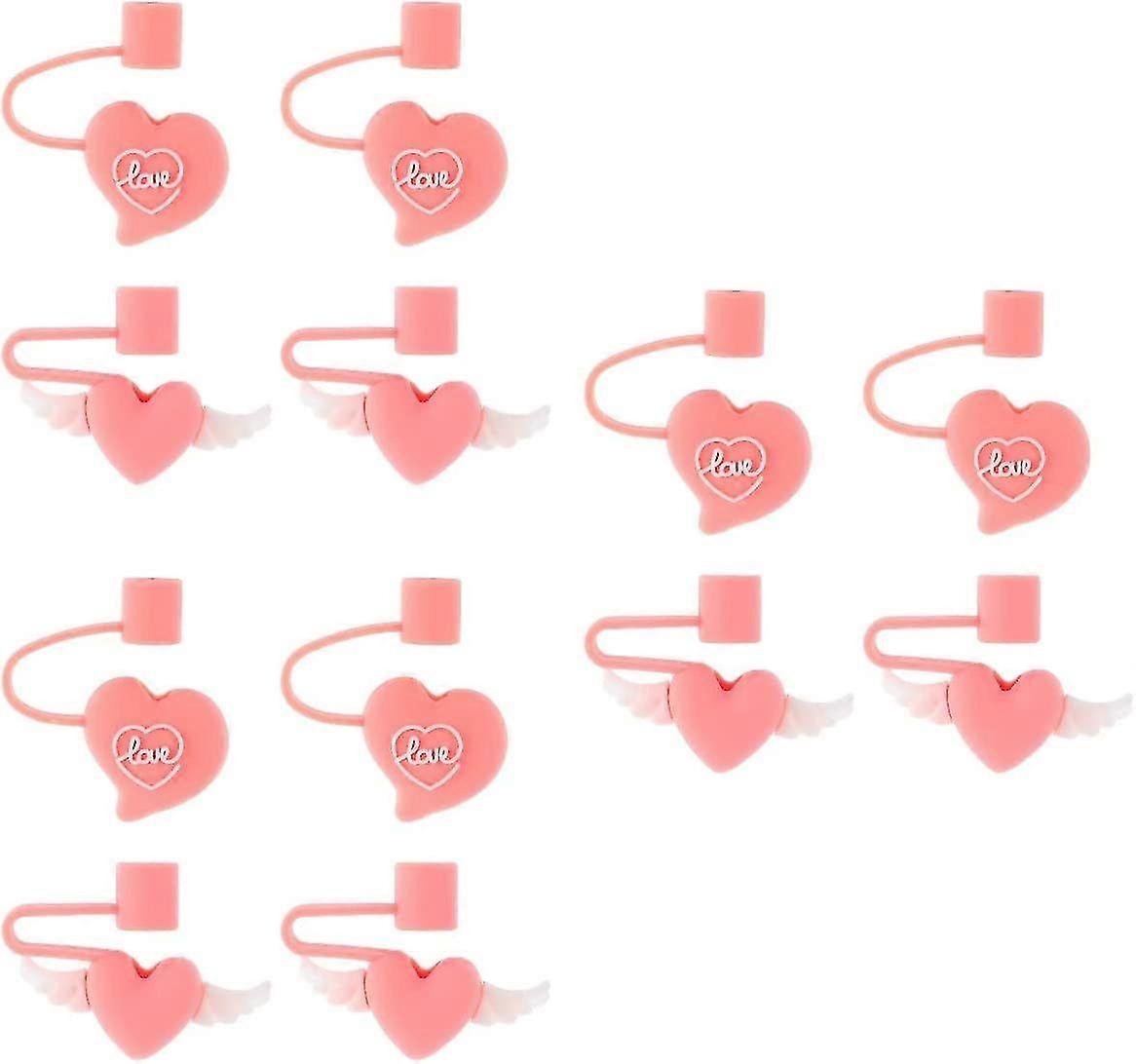 12Pcs Creative Straw Plug Silicone Straw Tip Covers Straw Cover