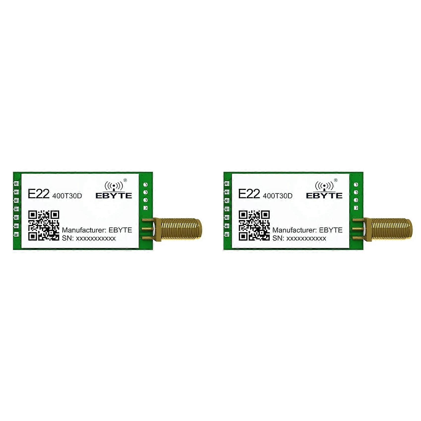 2X EBYTE E22-400T30D LoRa Module 433MHz LoRa Rf Transceiver Module 30dBm 1W 10km Long Range UART DIP Serial Port Module