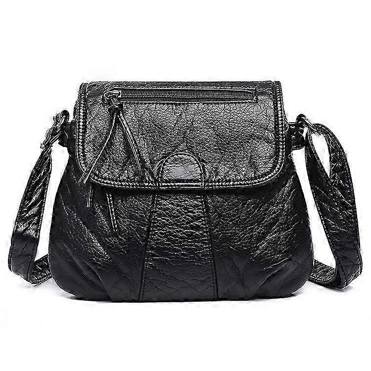 Soft Washed PU Flap Messenger Bag