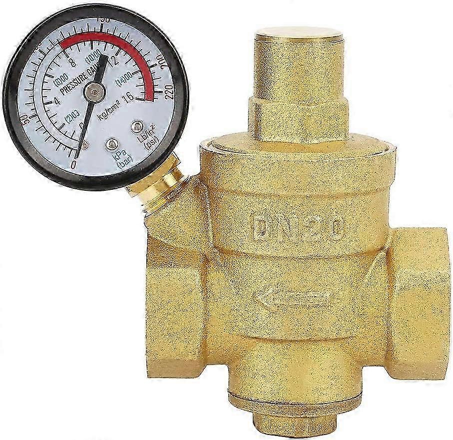 Brass Adjustable Pressure Reducer With Gauge