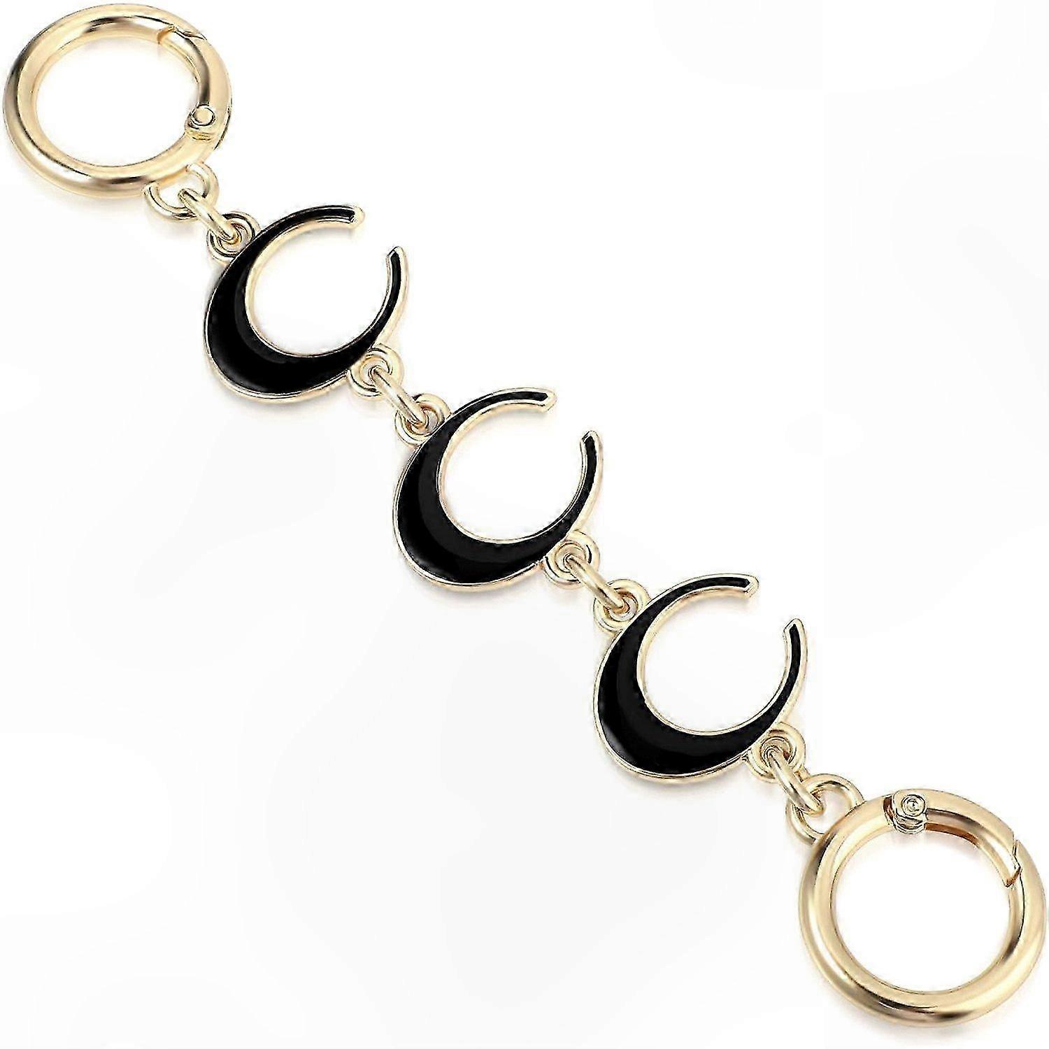 Versatile Metal Chain Extension for Bag Straps with Interchangeable Design Accessory