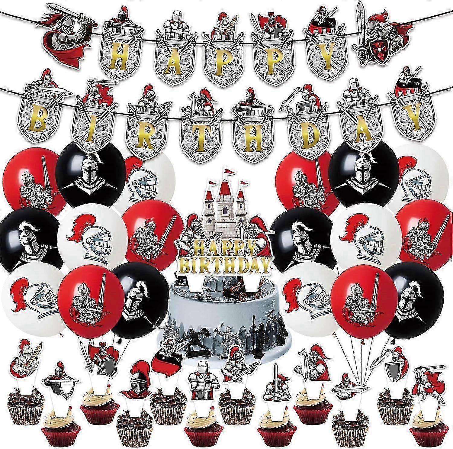 34-Pc Medieval Knight Party Kit