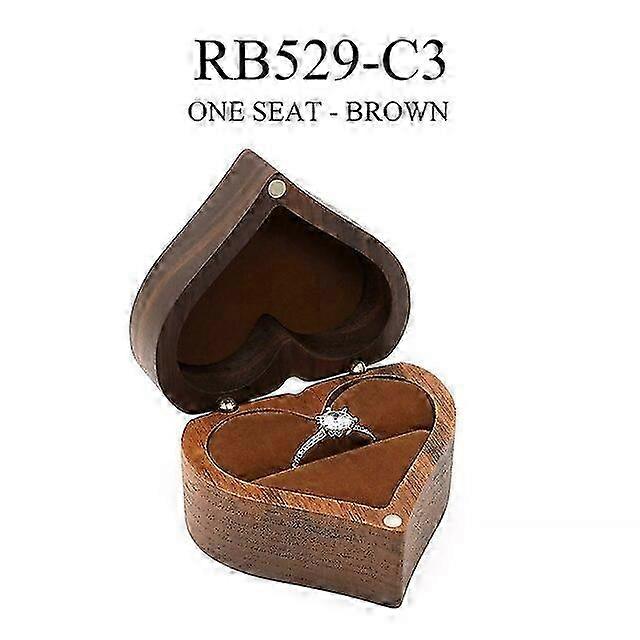 Rustic Walnut Engagement Ring Box