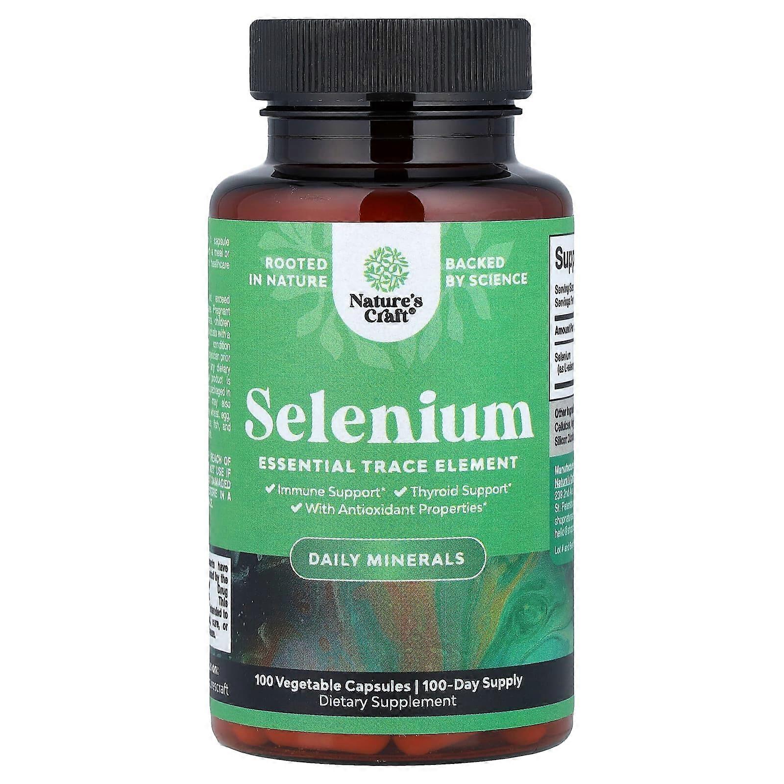 Nature's Craft, Selenium, 200 mcg, 100 Vegetable Capsules