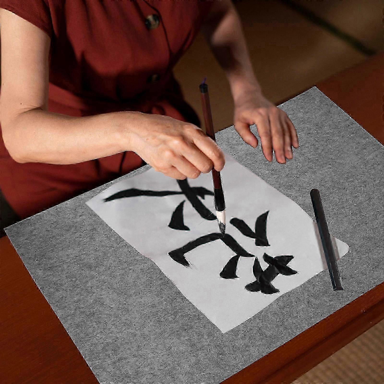 Calligraphy Felt Desk Mat Multi-Function Felt Pad for Student Use